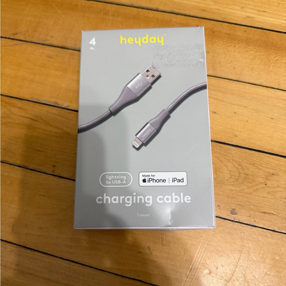 Heyday Silver Lightning to USB-A Cable